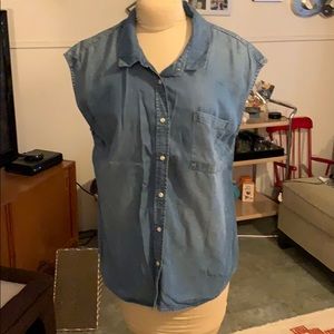 3/$25 Chambray sleeveless button up